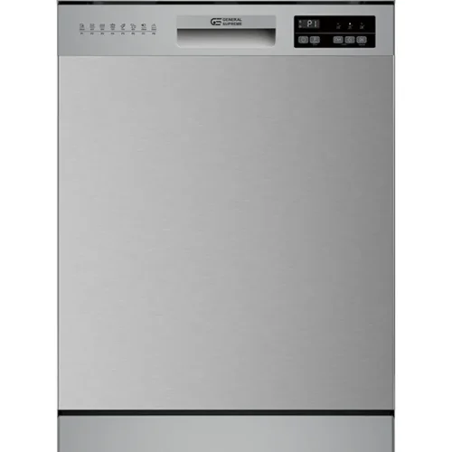 جنرال سوبريم غسالة صحون, 8 برامج, 13 مكان, 2 رف, تجفيف إضافي, خاصية نصف تحميل, استيل. GSDW13208XH