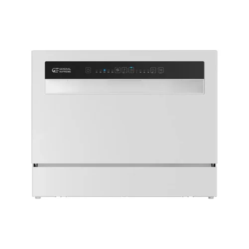 جنرال سوبريم غسالة صحون سطحية, 5 برامج, 6 أماكن, 1 رف, تجفيف إضافي,  أبيض. GSDWT6105WH