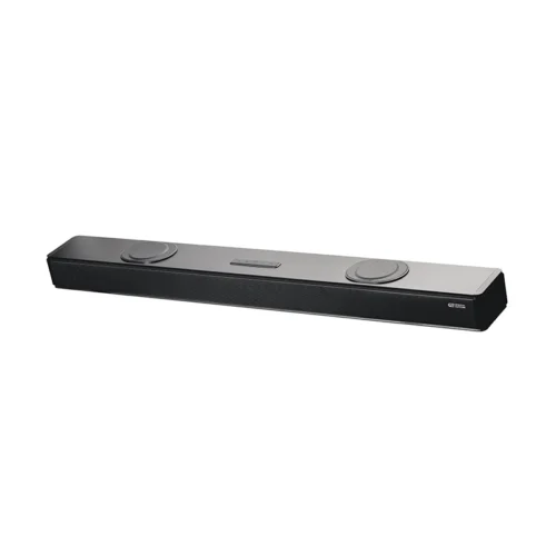 جنرال سوبريم  سماعة ساوند بار  2.1 2.1 وبقدرة 120 واط، مزودة بتقنيات Bluetooth وUSB وAUX ومداخل Optical وCoaxial وHDMI، مع جهاز تحكّم عن بعد ومحوّل طاقة  GSSABS257