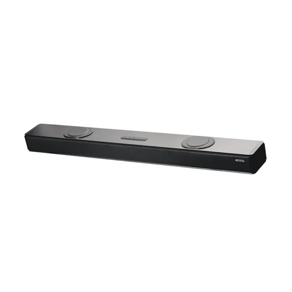 جنرال سوبريم  سماعة ساوند بار  2.1 2.1 وبقدرة 120 واط، مزودة بتقنيات Bluetooth وUSB وAUX ومداخل Optical وCoaxial وHDMI، مع جهاز تحكّم عن بعد ومحوّل طاقة  GSSABS257