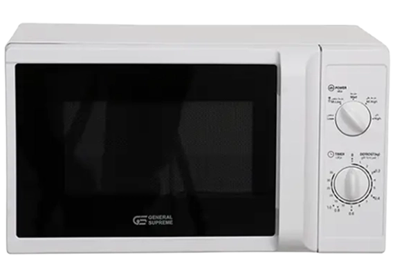 GSM209W_image_2062026.webp جنرال سوبريم ميكرويف 20 لتر، تحكم ميكانيكي سهل، ابيض