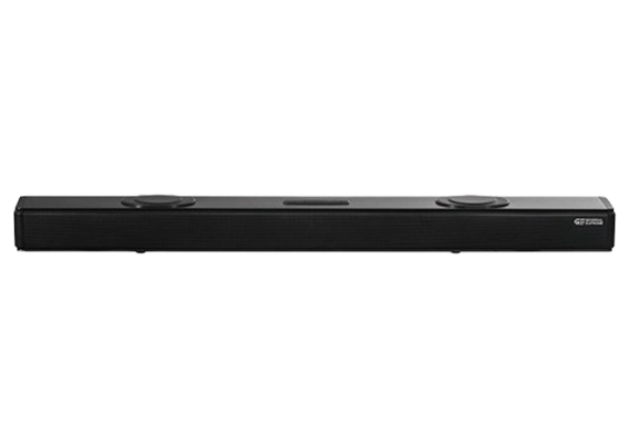 جنرال سوبريم سماعة ساوند بار 2.1 2.1 وبقدرة 120 واط، مزودة بتقنيات Bluetooth وUSB وAUX ومداخل Optical وCoaxial وHDMI، مع جهاز تحكّم عن بعد ومحوّل طاقة