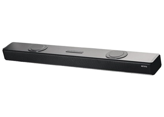 جنرال سوبريم سماعة ساوند بار 2.1 2.1 وبقدرة 120 واط، مزودة بتقنيات Bluetooth وUSB وAUX ومداخل Optical وCoaxial وHDMI، مع جهاز تحكّم عن بعد ومحوّل طاقة