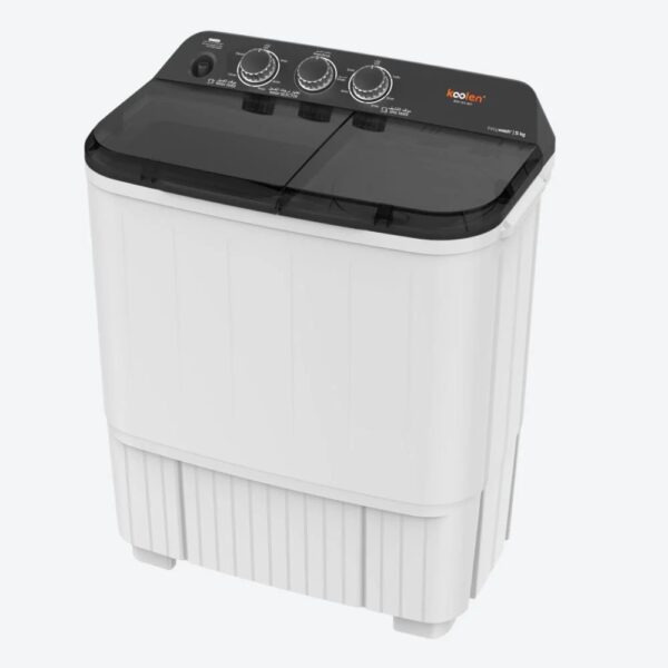 Koolen KOOLEN TWIN TOP SEMI AUTOMATIC WASHING MACHINE WHITE 5 KG